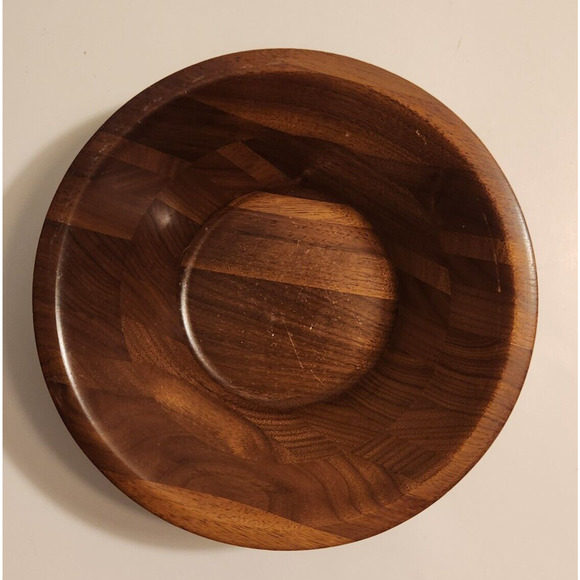 Wooden Bowls for Cereal Soup Fruit Salad Ice Cream & Dessert Vintage Set of 4 - Picture 9 of 10